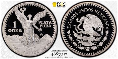 1988-Mo Onza Libertad Ag PR69DCAM