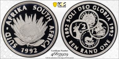 1992 Rand Coinage Centennial PR69DCAM