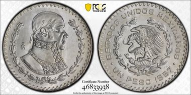 1957-Mo Peso KM-459 MS65