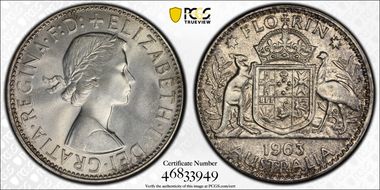 1963(m) Florin MS64
