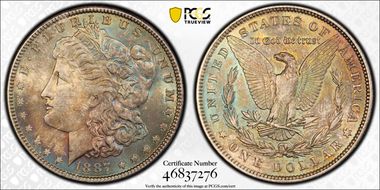 1887 $1 MS64