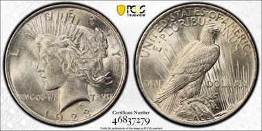 1923 $1 MS62