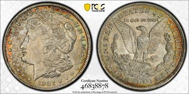 1921 $1 Morgan MS63