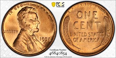 1958-D 1C MS64RD