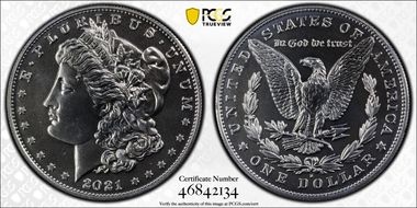 2021-D $1 Morgan Dollar 100th Anniversary MS67