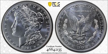 2021-D $1 Morgan Dollar 100th Anniversary MS69