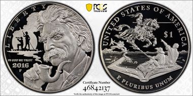 2016-P $1 Mark Twain PR69DCAM