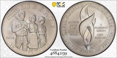 2014-P $1 Civil Rights Act of 1964 MS70