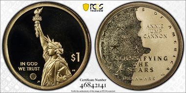 2019-S $1 American Innovation DE Cannon-Classifying the Stars PR70DCAM