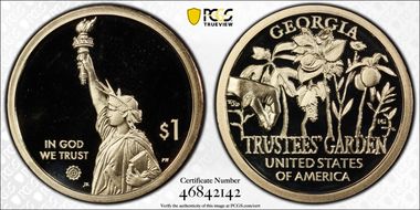 2019-S $1 American Innovation GA Trustees' Garden PR69DCAM