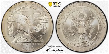 2011-S $1 United States Army MS70