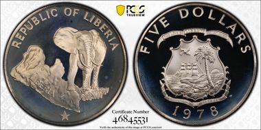 1978-FM $5 Elephant PR67DCAM