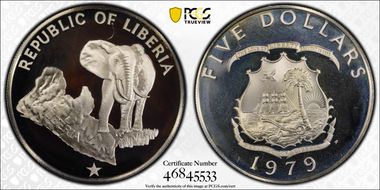 1979-FM $5 Elephant PR64DCAM