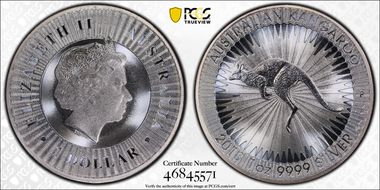 2018-P $1 Kangaroo Ag MS68