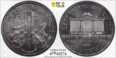 2017 € 1.50 Vienna Philharmonic MS68