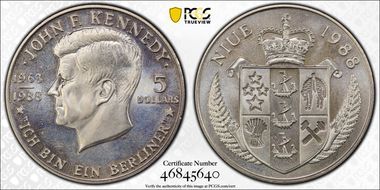 1988 $5 JFK MS68
