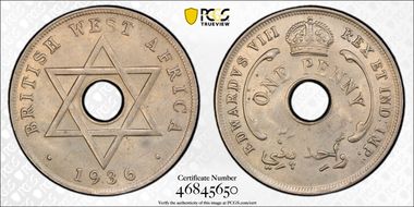 1936-H 1D Edward VIII KM-16 MS64