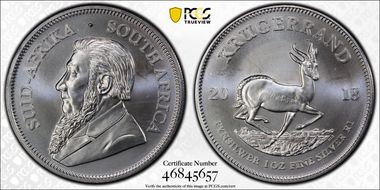 2018 1 Rand Krugerrand Ag MS67