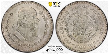 1964-Mo Peso KM-459 MS63