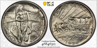1926 50C Oregon MS65