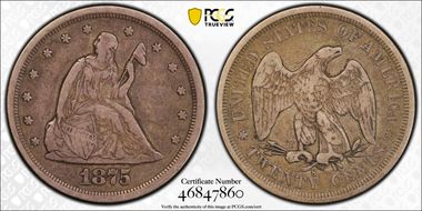 1875-S 20C VF30