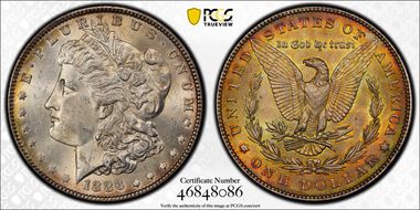 1886 $1 MS62