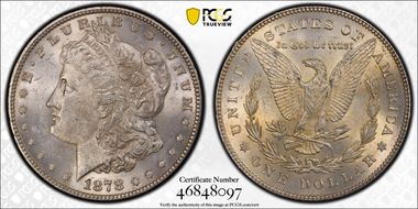 1878 7TF $1 Reverse of 1878 MS62