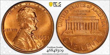 1959-D 1C MS65RD