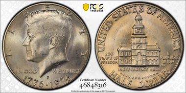 1976-D 50C Clad MS65