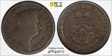 1723 Penny Rosa Americana, Martin 2.21-Ea.3 VG8