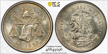 1953-Mo 25C MS65