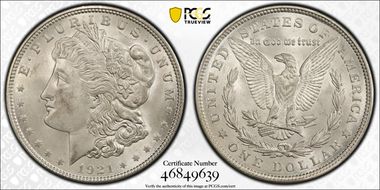 1921 $1 Morgan MS62