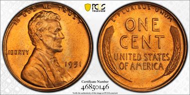 1951 1C MS67+ RD