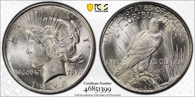 1924 $1 MS67+