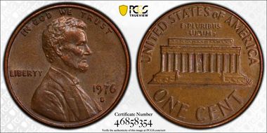1976-D 1C AU58BN