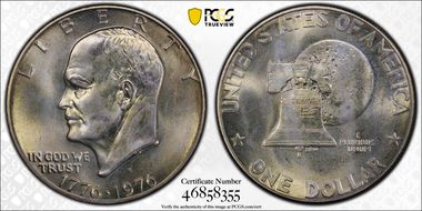 1976-S $1 Silver MS66