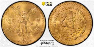 1981-Mo 1/2 oz Libertad Au MS68