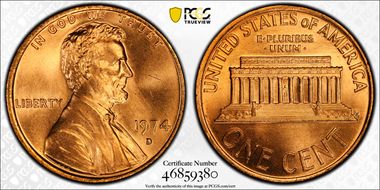 1974-D 1C MS66RD