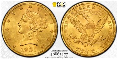 1901-S $10 MS62
