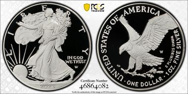 2023-W  $1 Silver Eagle First Strike PR70DCAM