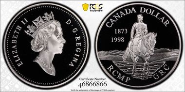 1998 S$1 125th Ann. R.C.M.P. PR70DCAM