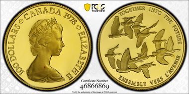 1978 $100 Unification PR68DCAM