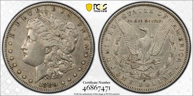 1889-O $1 VAM 6, Doubled Date VF30