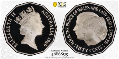 1989 50C Wedding Ag PR69DCAM