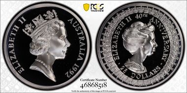 1992 $25 Princess Anne PR69DCAM