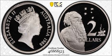 1988 $2 Silver PR70DCAM