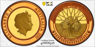 2001 $10 The Future PR69DCAM