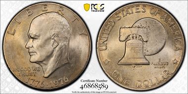 1976 $1 Type 2 MS65