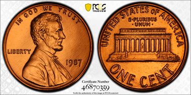 1987 1C MS69RD
