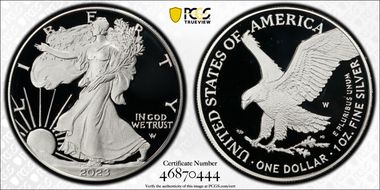 2023-W  $1 Silver Eagle First Strike PR69DCAM